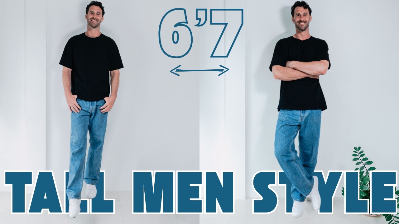 Tall Men's Fashion Ep.2 | Weekday Jeans | 36 Inch Inseam | Oversized Tall Men's T-shirt Style