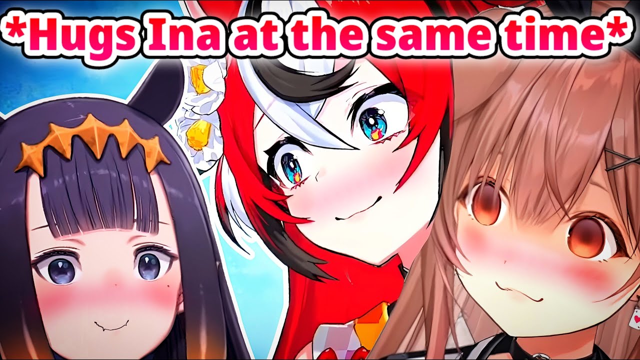 𝗜𝗻𝗮 𝗴𝗲𝘁𝘀 𝘀𝗮𝗻𝗱𝘄𝗶𝗰𝗵 𝗵𝘂𝗴 𝗯𝘆 𝗕𝗮𝗲 𝗮𝗻𝗱 𝗞𝗼𝗿𝗼𝗻𝗲 𝗜𝗥𝗟 |Hololive|