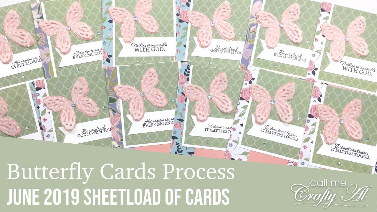 A SheetLoad of Butterfly Cards | June 2019 SheetLoad of Cards | Process Video