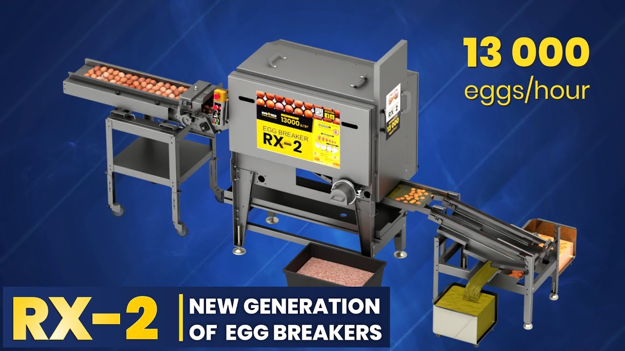 Egg breaker RX-2 with whites & yolks separation by OVO-TECH