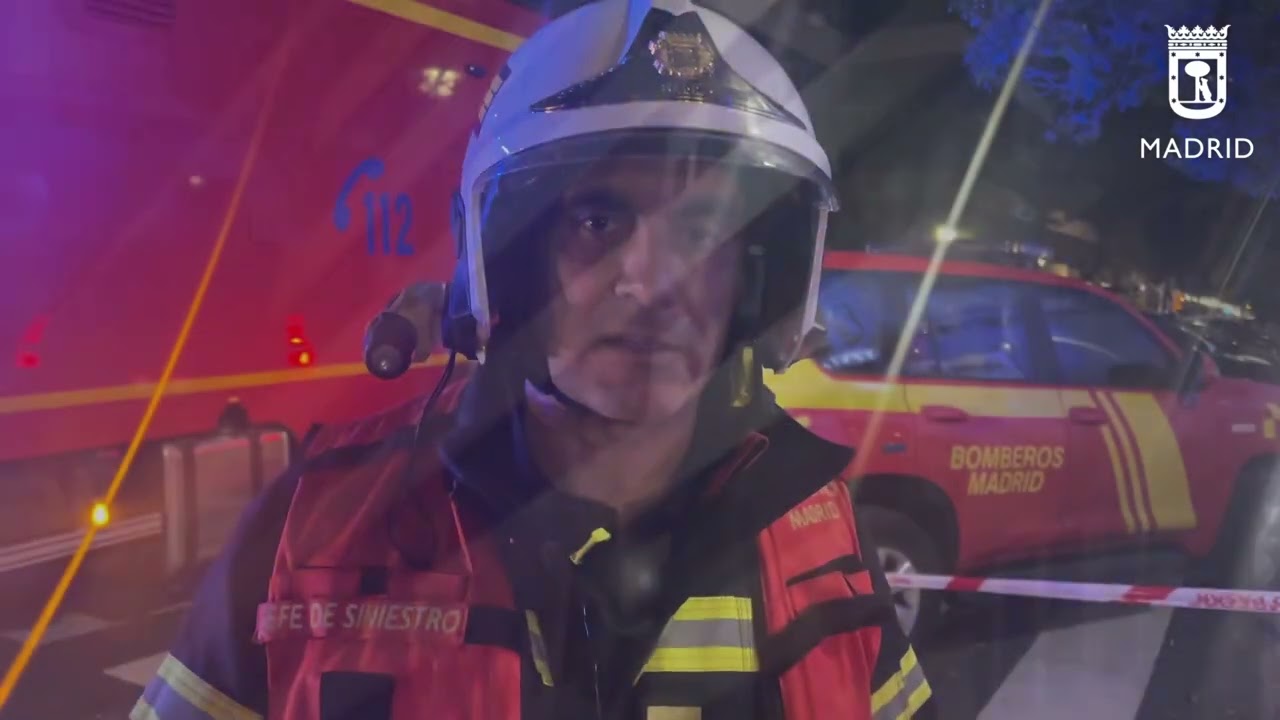 Incendio edificio de viviendas Gaztambide Declas Bomberos 16abril24