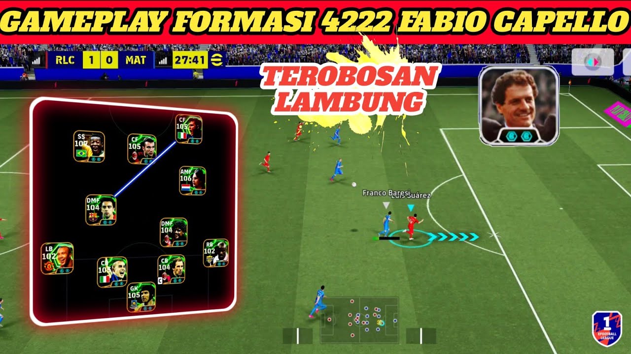 4222 META FABIO CAPELLO || SUSUN SQUAD DENGAN META LONG BALL TROBOSAN DARI UDARA EFOOTBALL 2026....