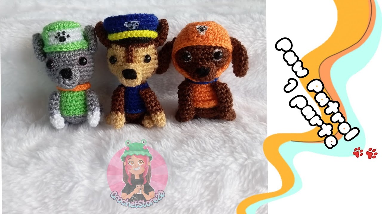 Paw patrol a crochet pequeños.