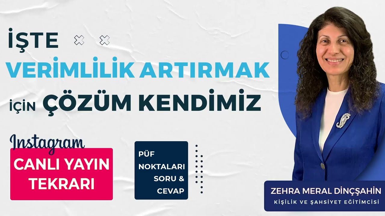 İşte Verimlilik Artırmak İ&ccedil;in &ldquo;&Ccedil;&ouml;z&uuml;m Kendimiz&rdquo; - Canlı Yayın Tekrarı