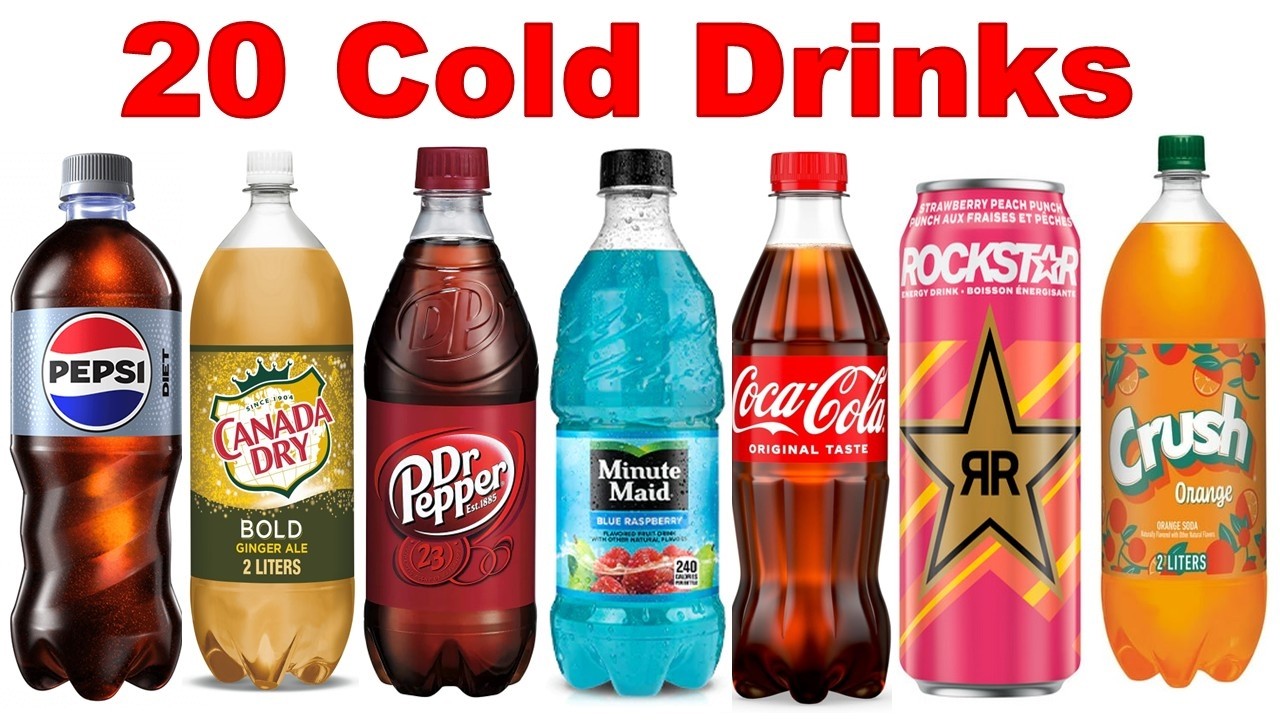 20 Cold Beverages names | Learn Popular Soft Drinks Names in English | Cold Drink Brands Name