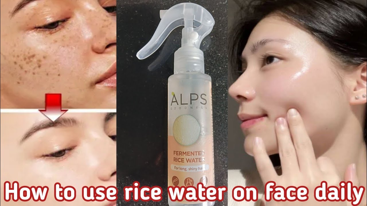 How to use rice water on face daily? alps goodness rice water for face #trending #skincare #beauty