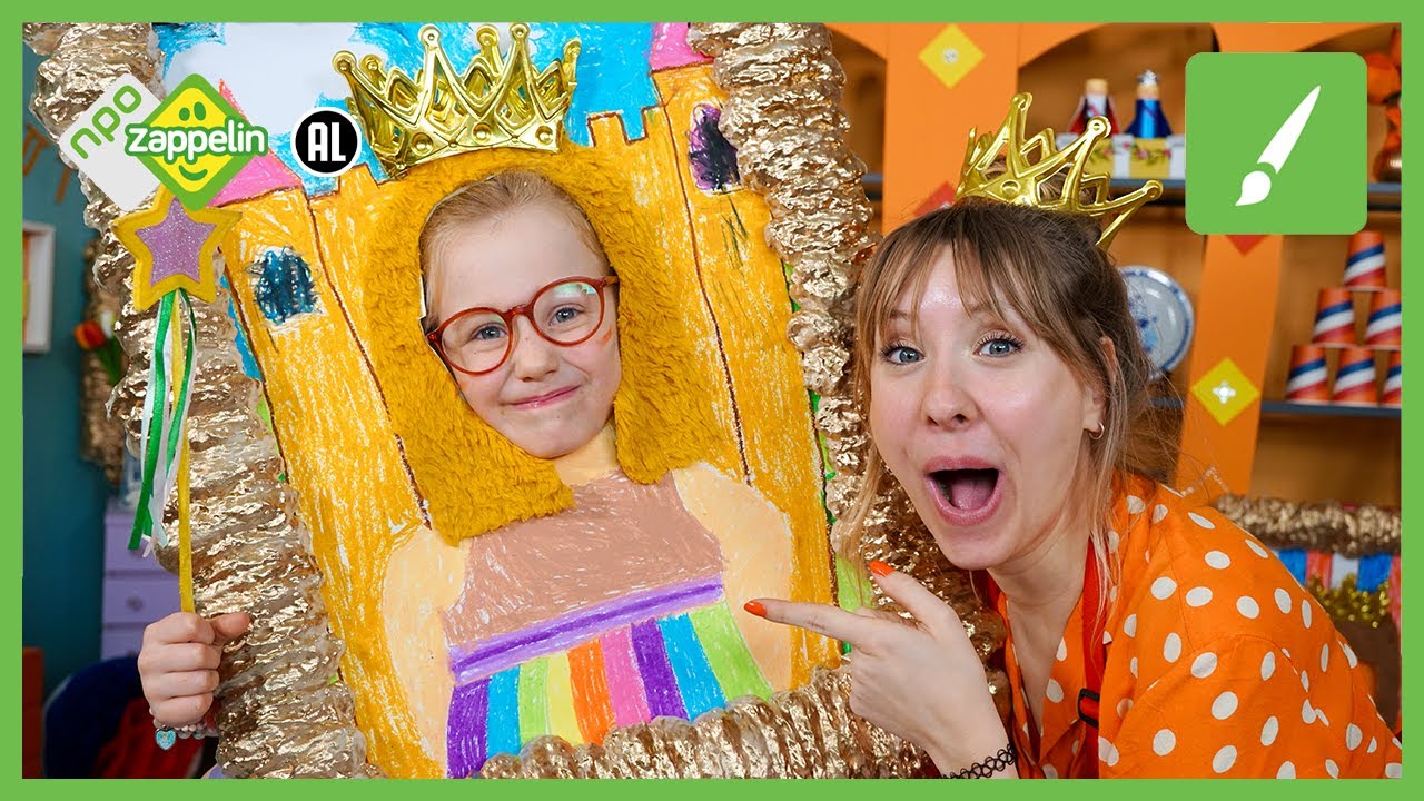 Knutselen: JE EIGEN STAATSIEPORTRET 🖼️| Koningsdag 🧡 Knutselfeest | NPO Zappelin