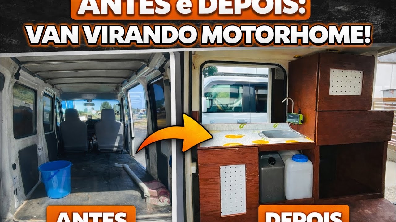 Construímos um Motorhome Dentro de um Kei Van! 🚐 Daihatsu Hijet Fin 🚐 軽トラをキャンピングカーにDIY