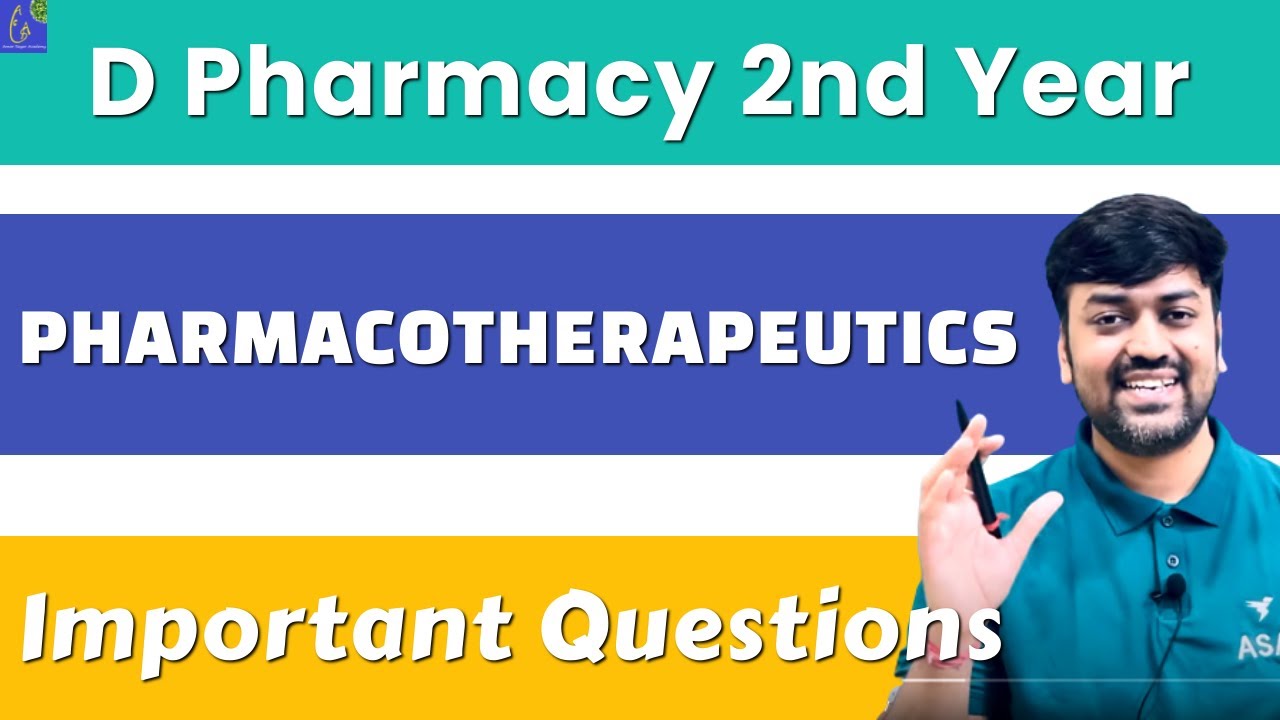 Pharmacotherapeutics D Pharma 2nd Year Important Question || Pharmacotherapeutics d pharmacy  2nd Q