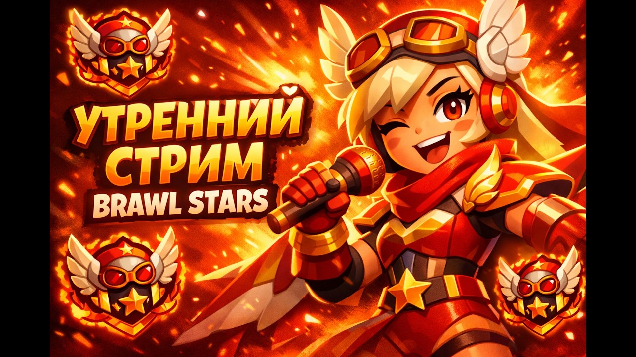 💗СРОЧНО💗ДЖАНЕТ 2К🤫BRAWL STARS🙈ПУШ 100К👺УТРЕНИЙ СТРИМ👺