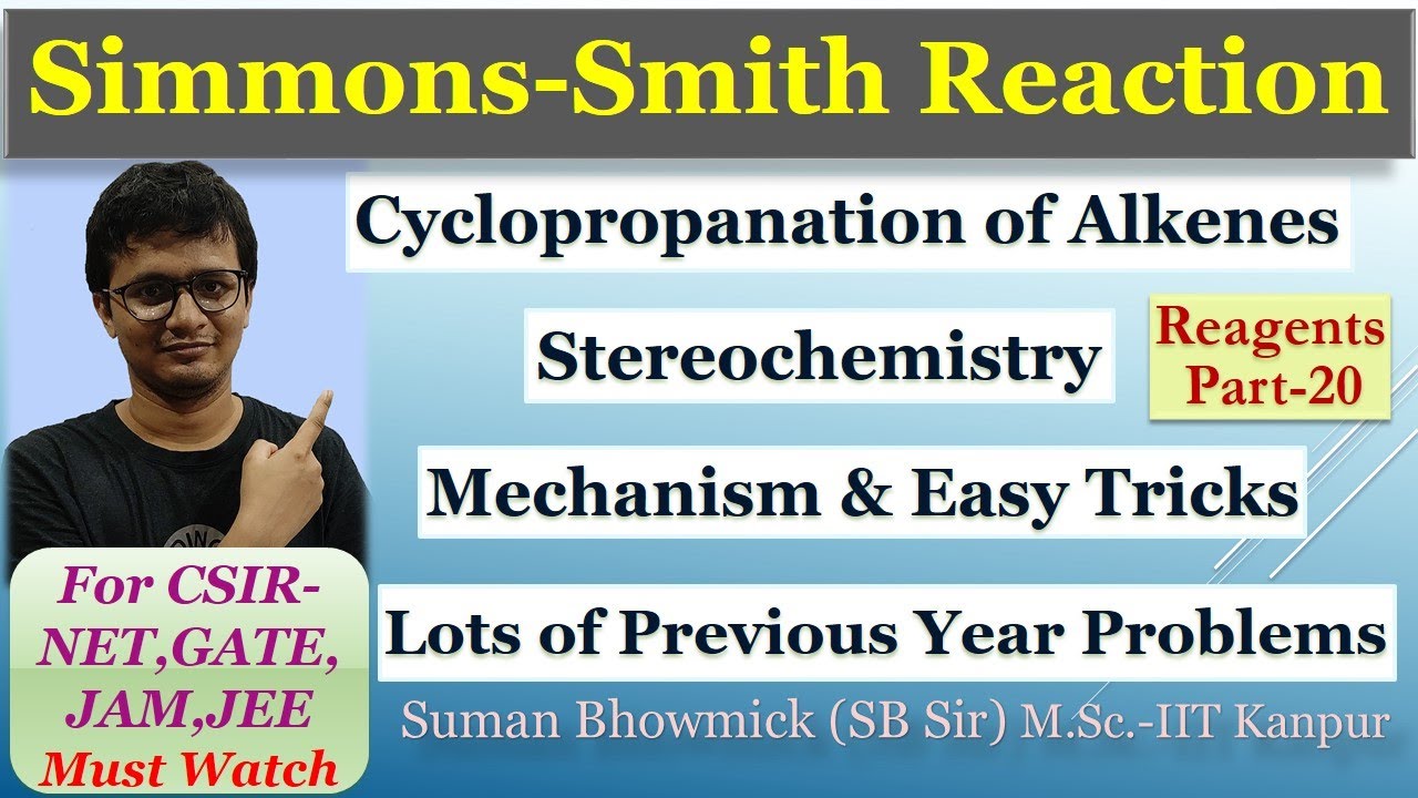 Simmons-Smith Reaction | Cyclopropanation of Alkene with Mechanism | Important for CSIR-NET GATE JAM