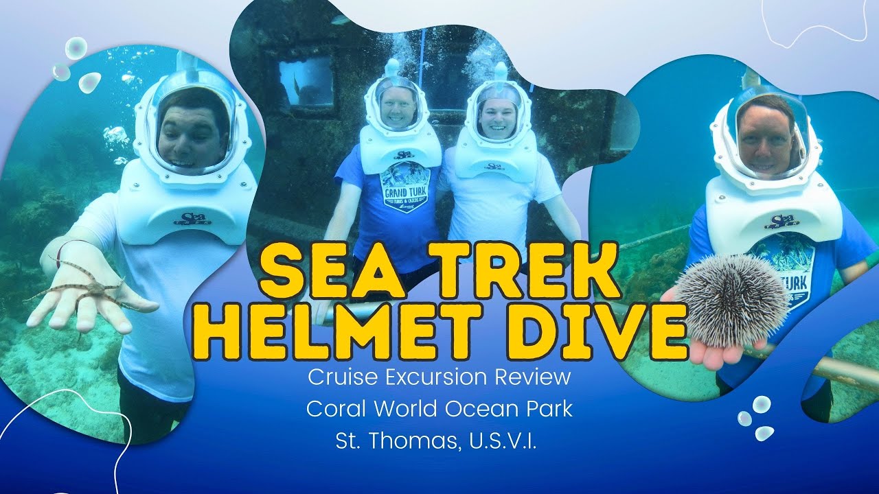 Попробуйте себя в дайвинге в шлеме Sea Trek в океанариуме Coral World Ocean Park на острове Сент-...