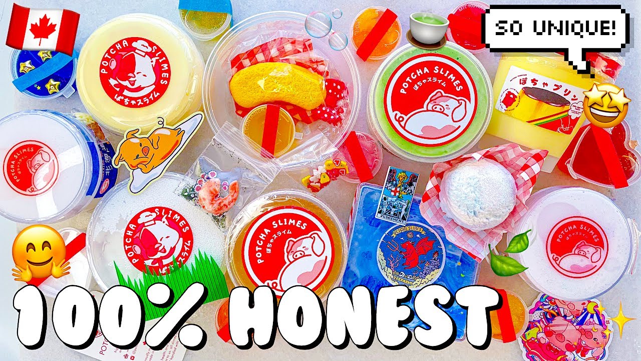 $130 Potcha Slimes Canadian Slime Shop Review Unboxing 🇨🇦 100% Honest
