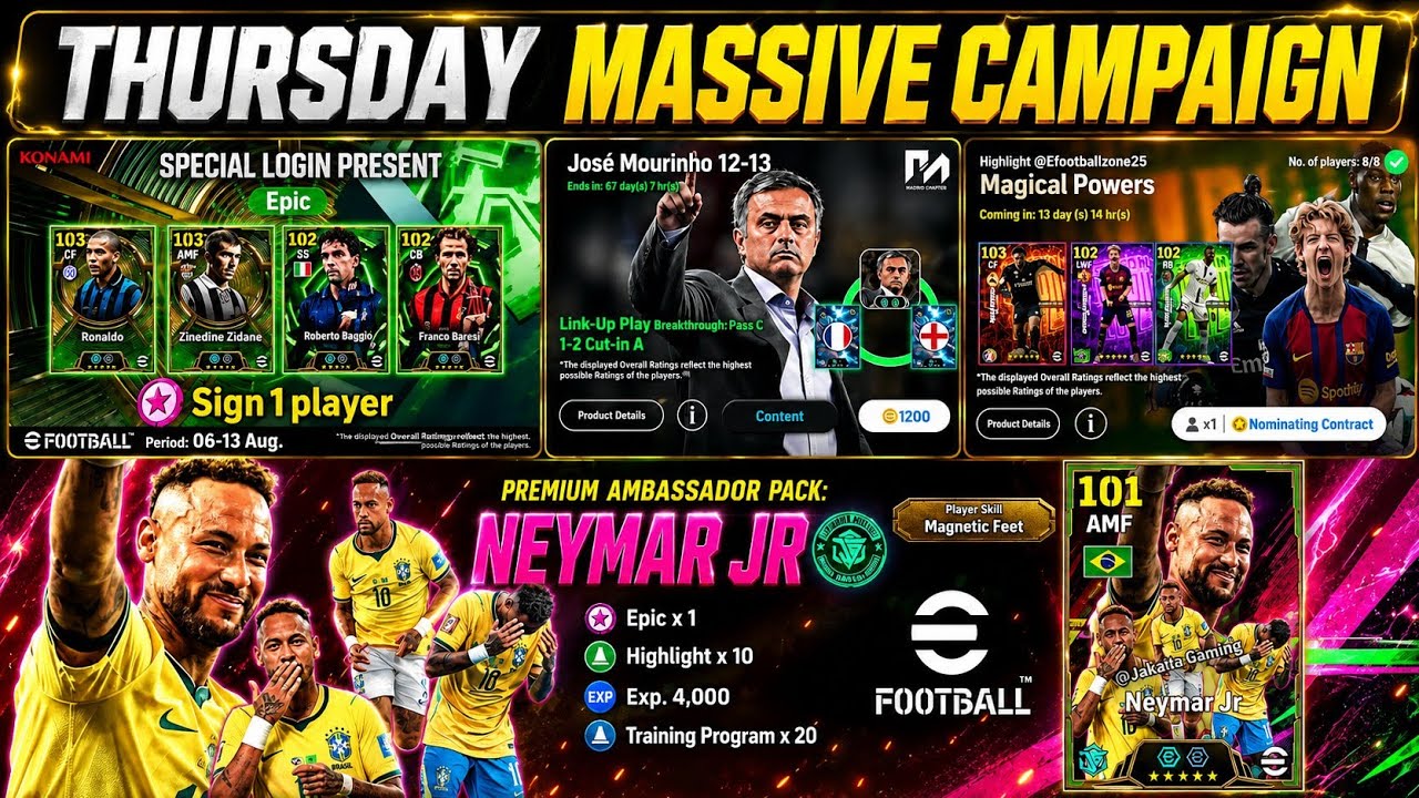 Top 11 Confirm New Features, Changes, Free Special Epics, Free Coins Thursday Update eFootball 2027