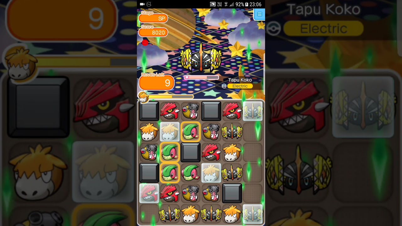 Pokemon Shuffle Mobile Ultra Challenge Tapu Koko PSB Farming ITEMLESS『ポケとる スマホ版』カプ・コケコノーアイテム