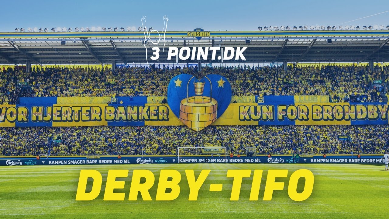 Vor hjerter banker kun for Brøndby IF: Se Brøndbys derby-tifo