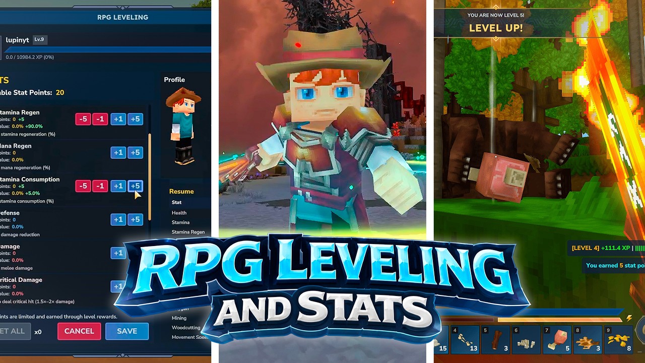 Этот мод превращает Hytale в НАСТОЯЩУЮ RPG (прокачка персонажа и обзор навыков в RPG).