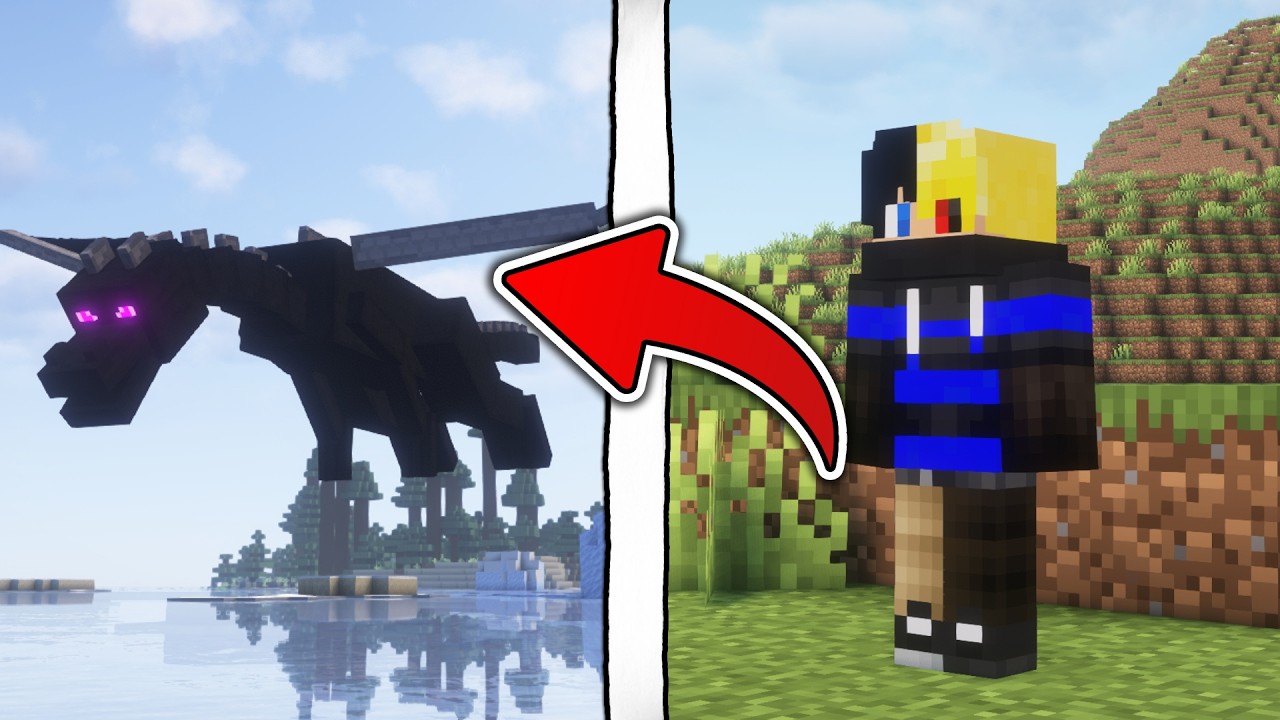 Minecraft | 😱🔥! تحولت إلى التنين في ماينكرافت