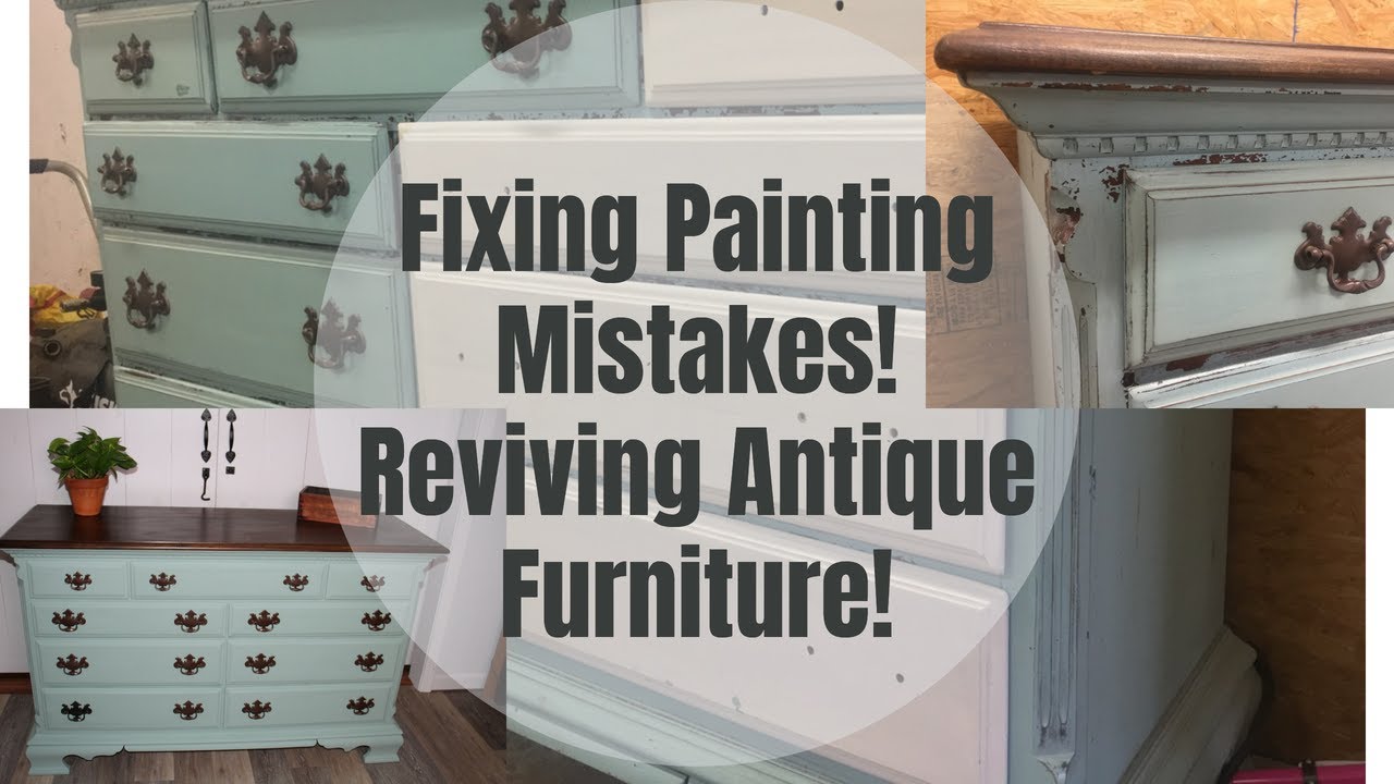 Fixing Painting Mistakes! Reviving Antique Furniture!