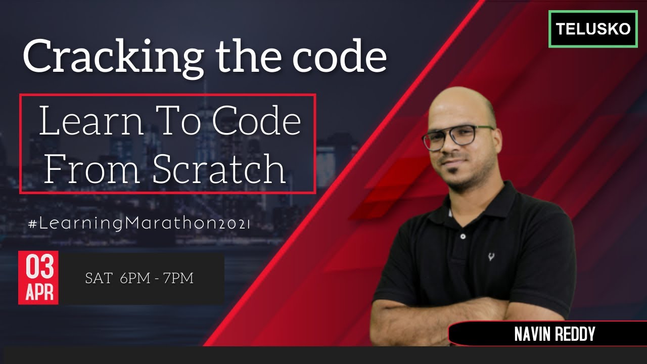 Cracking the code - learn to code from scratch #LearningMarathon2021