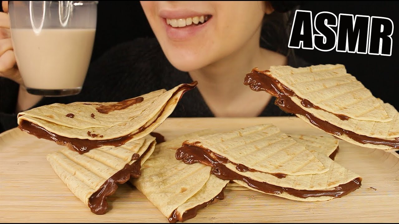 ASMR NUTELLA CHOCOLATE WRAPS SWEETS DESSERT | MUKBANG EATING SOUNDS No Talking 먹방 | Kasmia ASMR