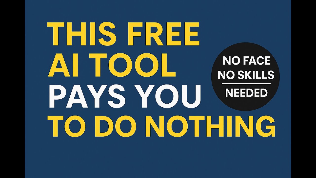 This FREE AI Tool Pays You To Do Nothing (No Face Needed)