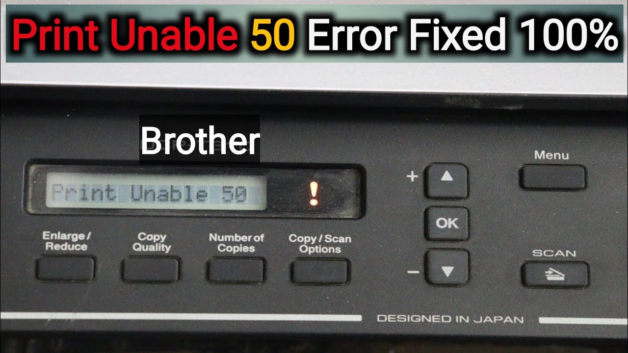 Print Unable 50 Error How to Solved!/ T500DW Brother printer!- Troubleshooting Error in Brother