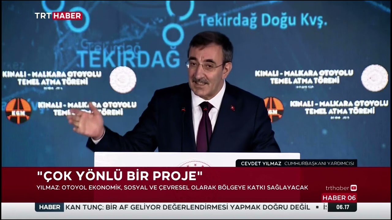 Kınalı-Malkara Otoyolu Temeli Tekirdağ’da Atıldı 🎥 TRT Haber