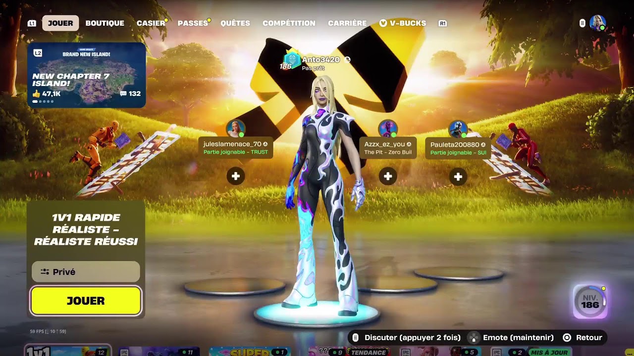 Live fortnite recharge avec les abo