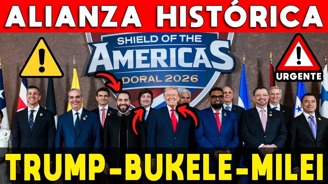 TRUMP ESCUDO DE LAS AMÉRICAS 🚨 BUKELE, MILEI, KAST Y LA DERECHA ⚠️ NO ESTÁ SHEINBAUM, LULA, PETRO