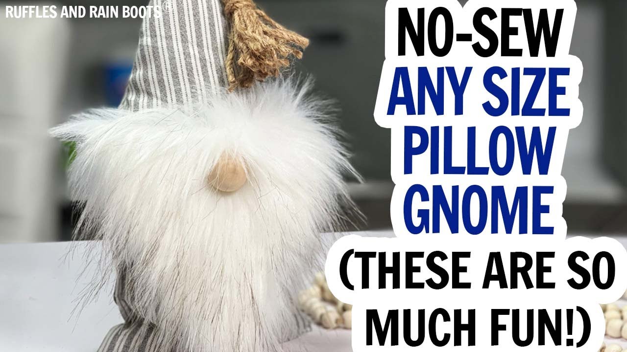 No Sew Pillow Gnome / DIYGnome / Single Body Gnome / Farmhouse Gnome DIY / Easy Year-Round Gnome