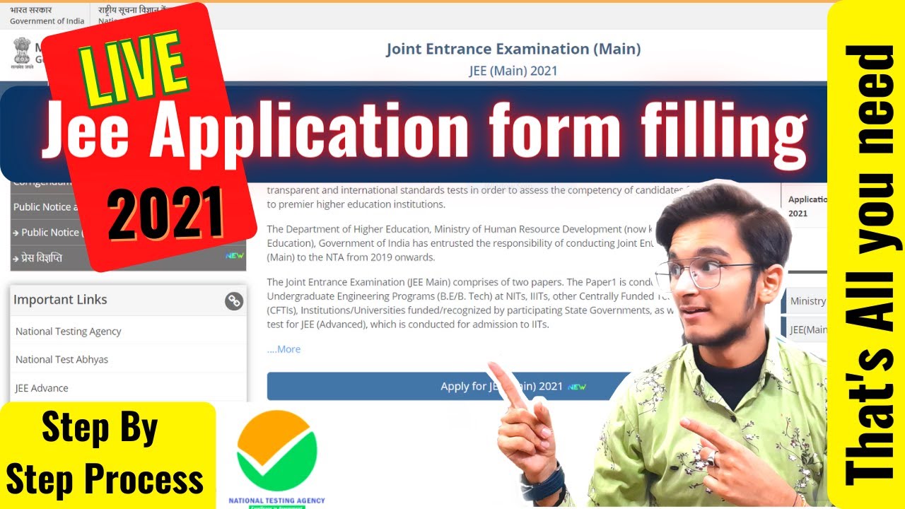 JEE Mains 2021 Application form Filling Live✌ | All you need to know | Full Process explained 🙌🙌