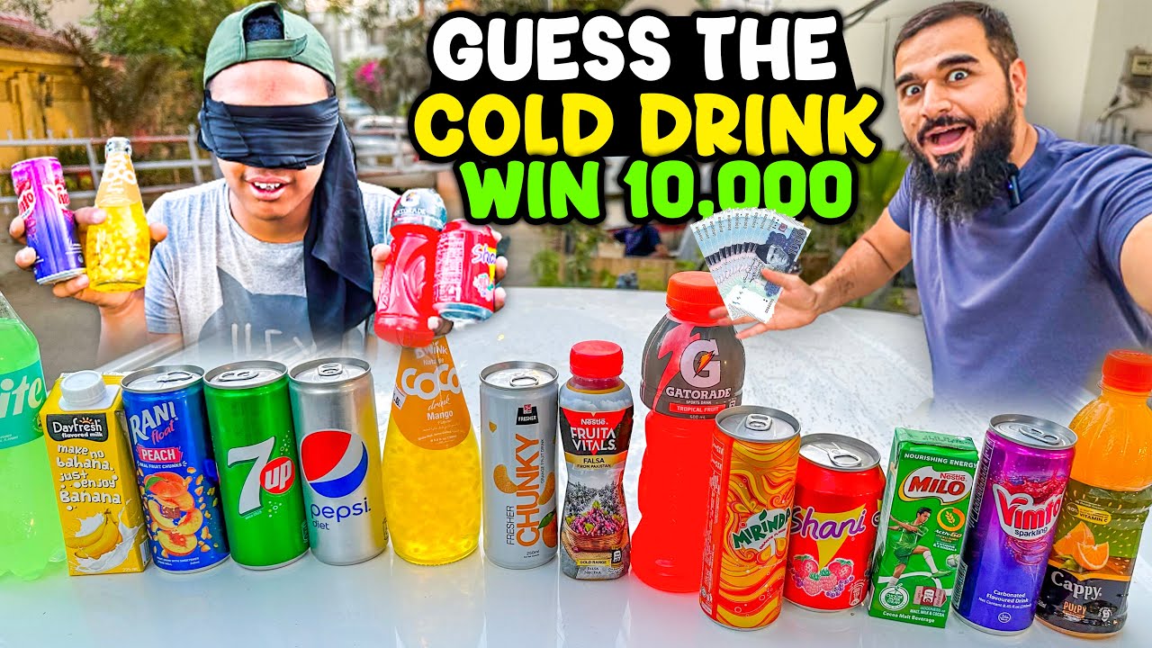 Guess the correct cold drink challenge 🍹winner will get 10,000 rupees 💵😂