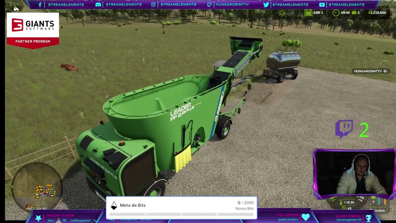 Live on  / PTBR-ENG-HUN  /  FARMING SIMULATOR 25 - MAP NEW FRONTIER - Trabalho na megafazenda