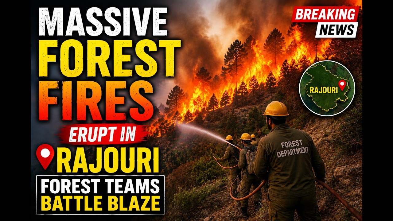 Massive Forest Fires Erupt in Rajouri, Forest Teams Battle Blaze