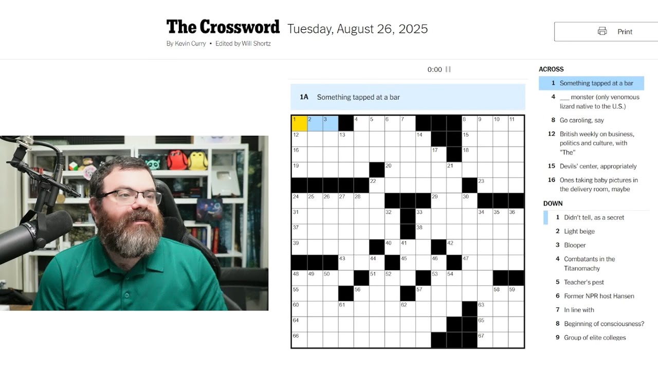 Learning Crossword Week 66 | NYT Crossword Tuesday Aug 26th, 2025