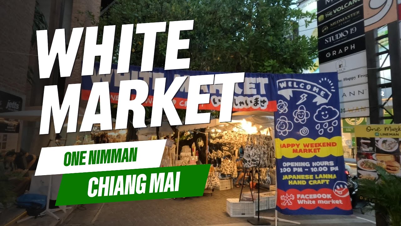 Chiang Mai White Market at One Nimman | Japanese & Lanna Craft Market | 4K Walk