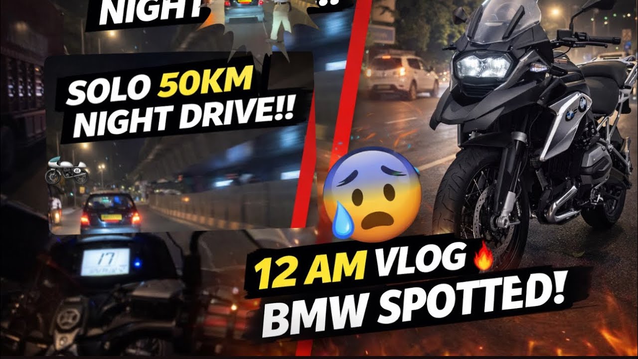 Midnight 50KM Solo Ride | 12AM Vlog + BMW GS Spotted 🔥