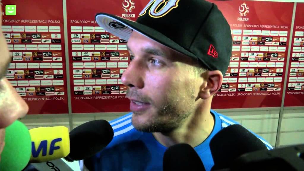 Lukas Podolski po meczu Polska-Niemcy 2:0 (11.10.2014)