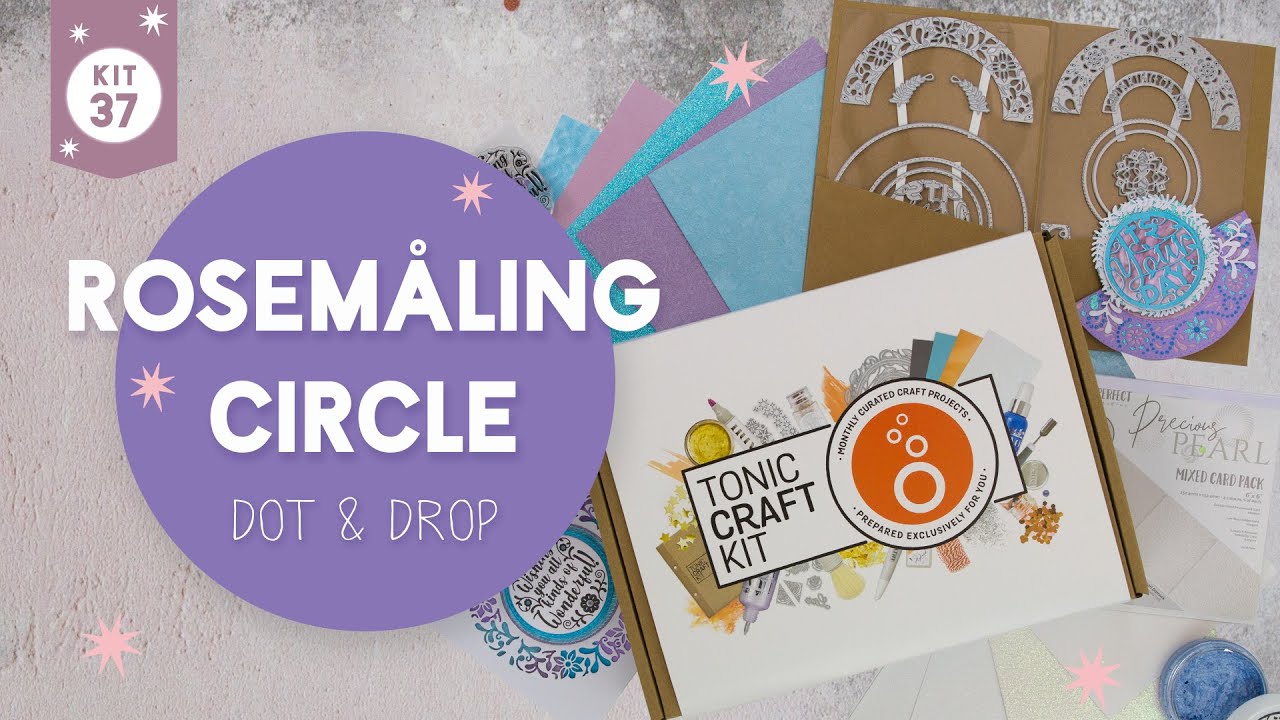 Tonic Craft Kit 37 - Rosemaling Circle Dot & Drop - Live Unboxing