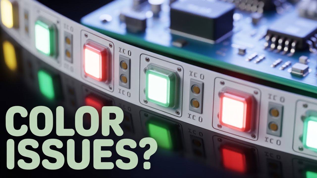 Перестал нормально работать самодельный светильник на WS2811 причина и из за чего цвета разные