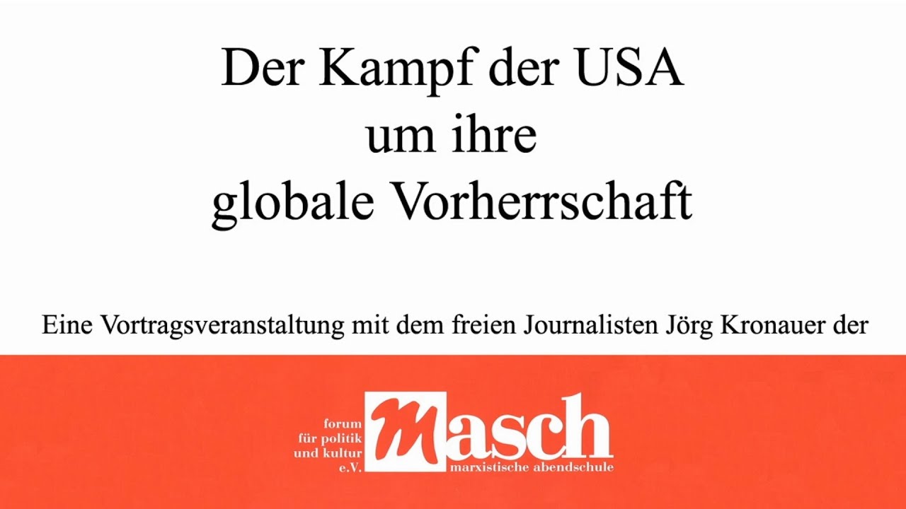 Der Kampf der USA um ihre globale Vorherrschaft ::: JÖRG KRONAUER :::