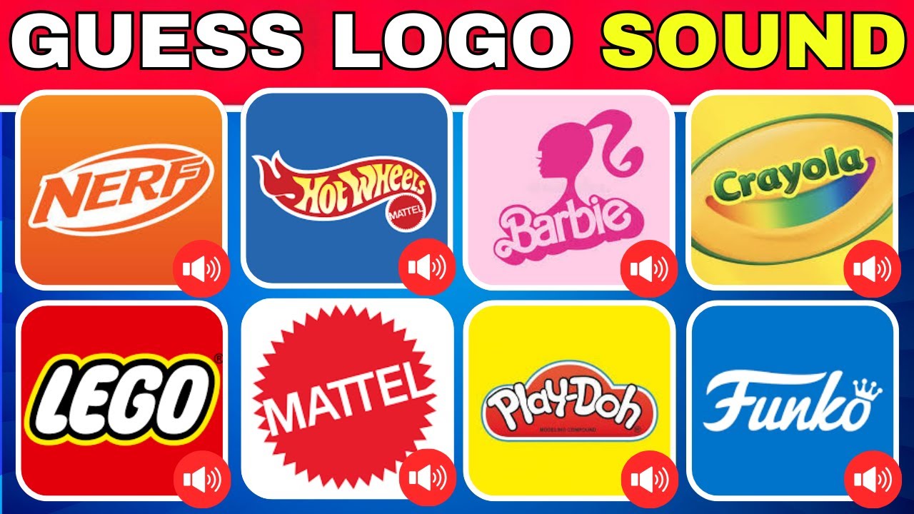 Guess The Toys Brand Logo Sound🔥 🧸🔊| LEGO, Barbie, Hot Wheels, Nerf