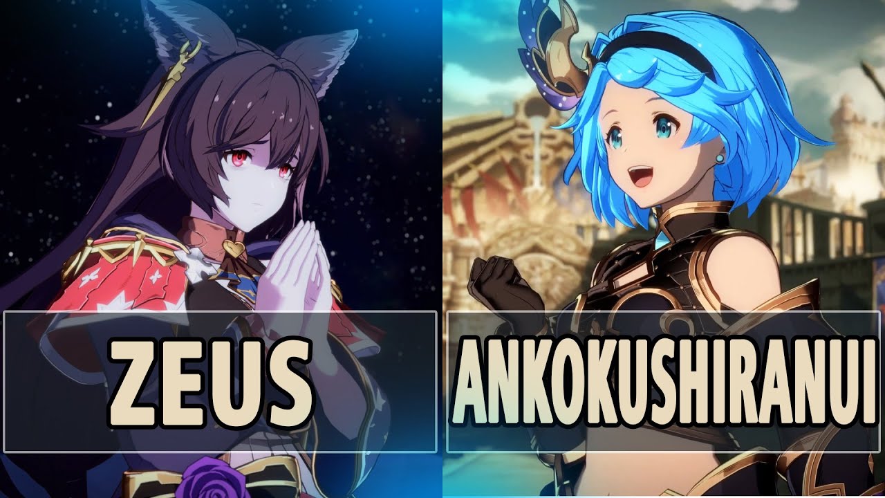 GBVSR: Zeus (Nier) Vs AnkokuShiranui (Djeeta) | High Level Gameplay.