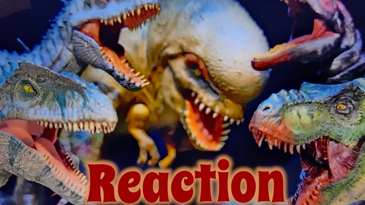 Jurassic World Rebirth D-Rex vs T-rex vs Spino vs Indo vs Giga!! Reaction, EPIC BATTLE!!