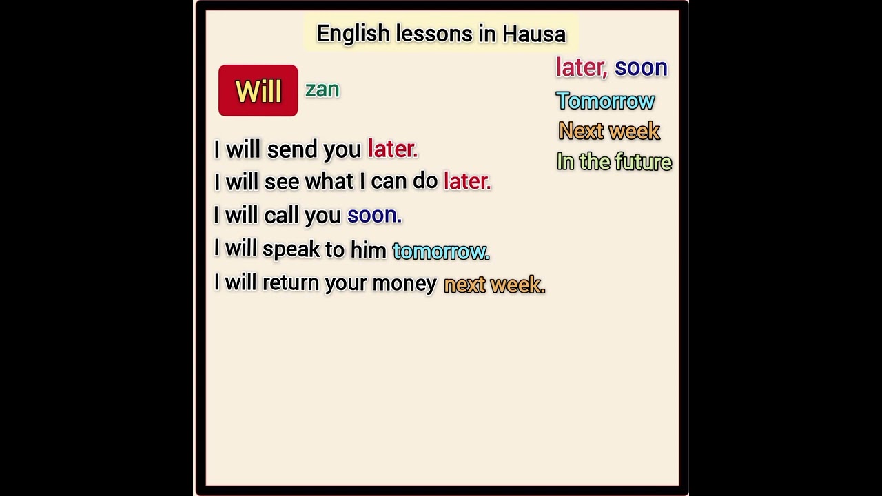Hope the lesson will be useful and meaningful to you Arewa people...🇳🇬📚✍️💯✅