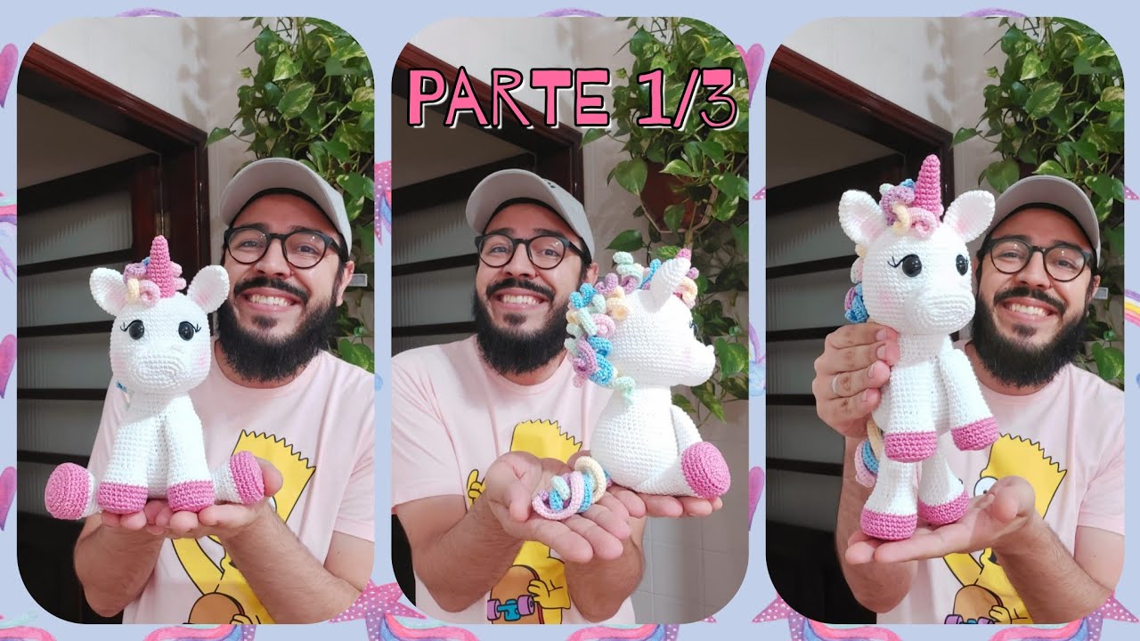 Unicórnio Amigurumi Passo a Passo - Zoe a Unicórnio - Coleção Bichinhos do Ti 2 ( Parte 1/3 )