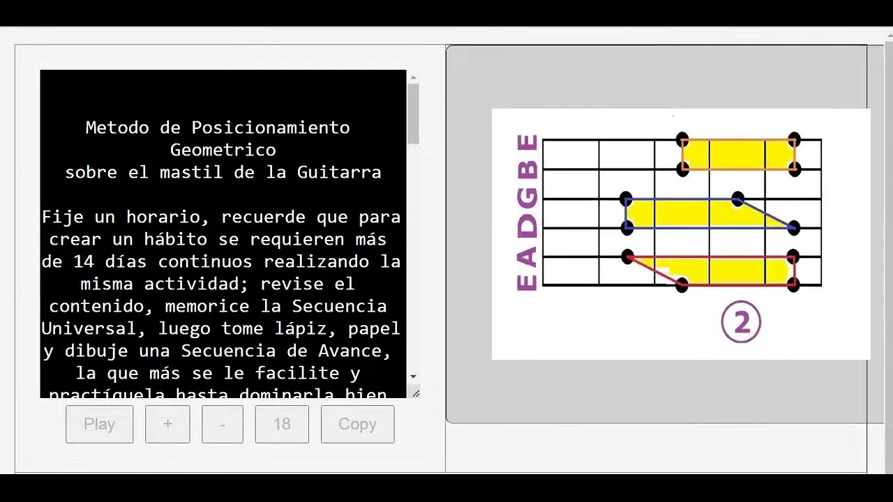 Aprendiendo el MPG por todo el mastil de la guitarra xTMG  V21