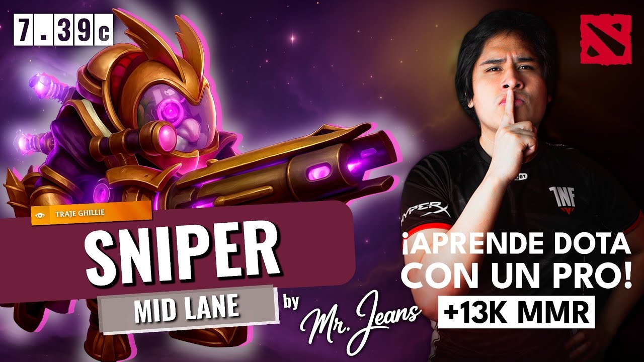 SNIPER | EL HÉROE MÁS RIDICULO PARA ABUSAR LÍNEA 💀 | APRENDE A SACAR 6 ITEMS MIN 29 #dota2 #mrjeans