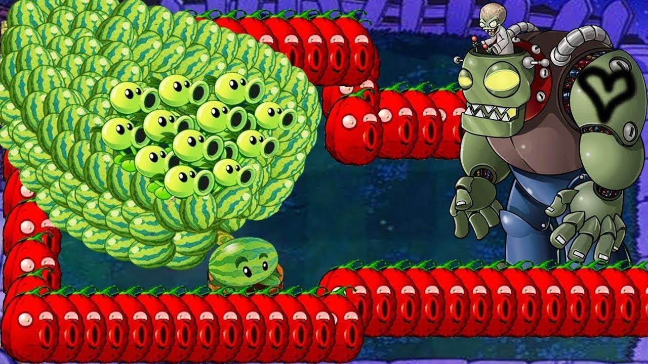 999 Winter Melon Army vs Dr Zomboss & Gargantuar | Plants vs Zombies Extreme Hack Battle